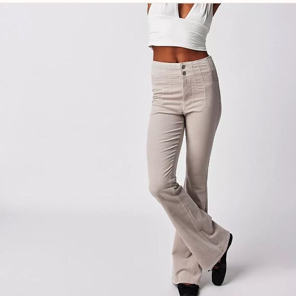 FREE PEOPLE - Jayde Seamed Corduroy Flare Pants - Picture 6 of 12